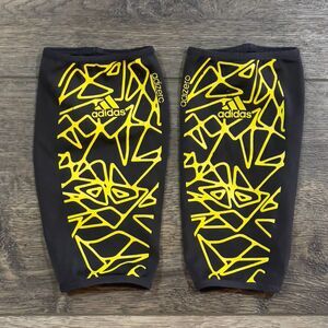 (2) Adidas Adizero Messi 2015 Shinpad Covers Sleeves Black Yellow